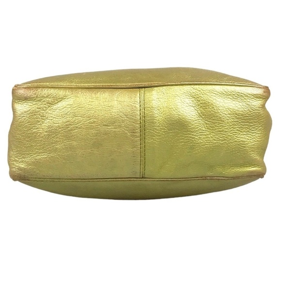 Authentic BOTTEGA VENETA Gold Leather Handbag - Picture 5 of 12